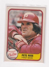 1981 Fleer # 1 Pete Rose Nice Card