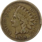 1859 Indian Head Cent F Fine Details Penny 1c Coin SKU:CP1156
