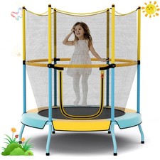 48" Trampoline for , ASTM Approved Trampoline w/Safety Enclosure Net, Mini Tr...
