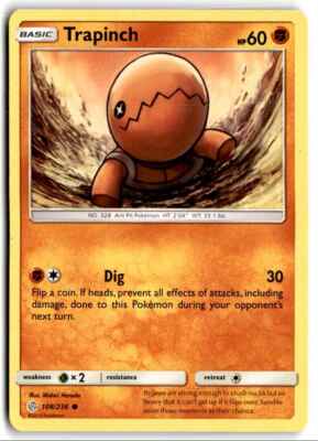 2019 Sun & Moon - Cosmic Eclipse Trapinch nm Basic/Common #108