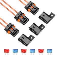 Recoil WFH16-3 3 Pack Waterproof ATC/ATO Inline 16AWG Fuse Holder, 6pcs Fuses