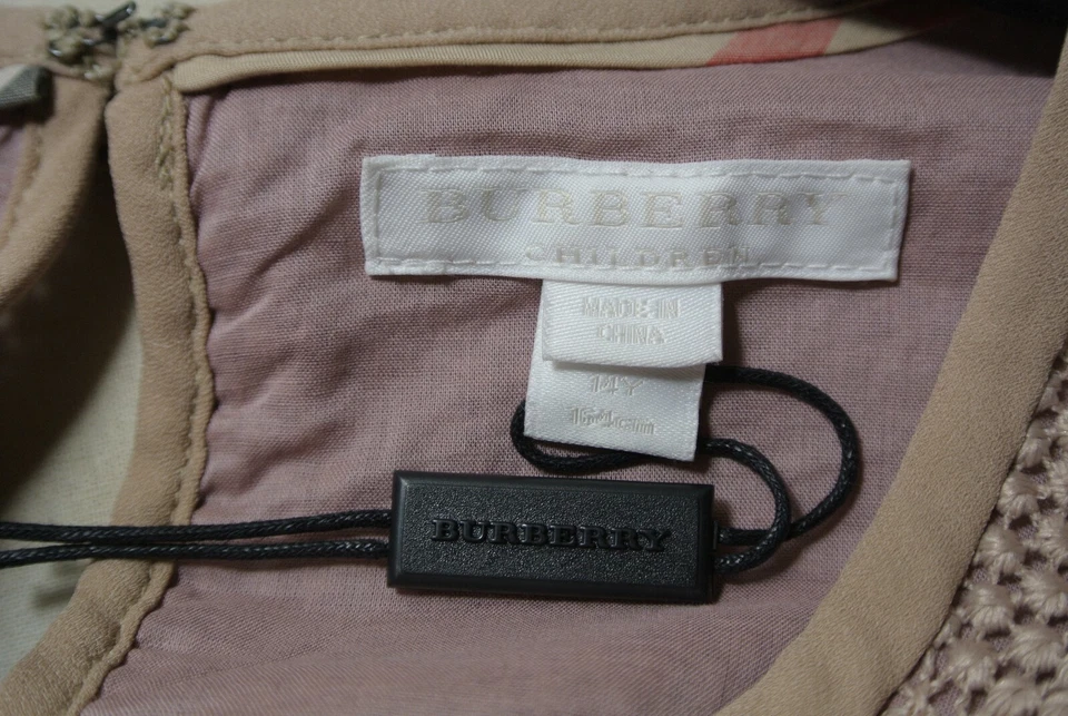 Nuevo Vestido Burberry Niños Tejido Manga Larga en Tostado - Talla 14 #D2032 Foto 4 de 4