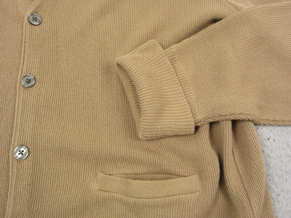 Vintage Sears Cardigan Mens Large Brown Knit 90s Sweater TownCraft Sweater - Image 2 of 4