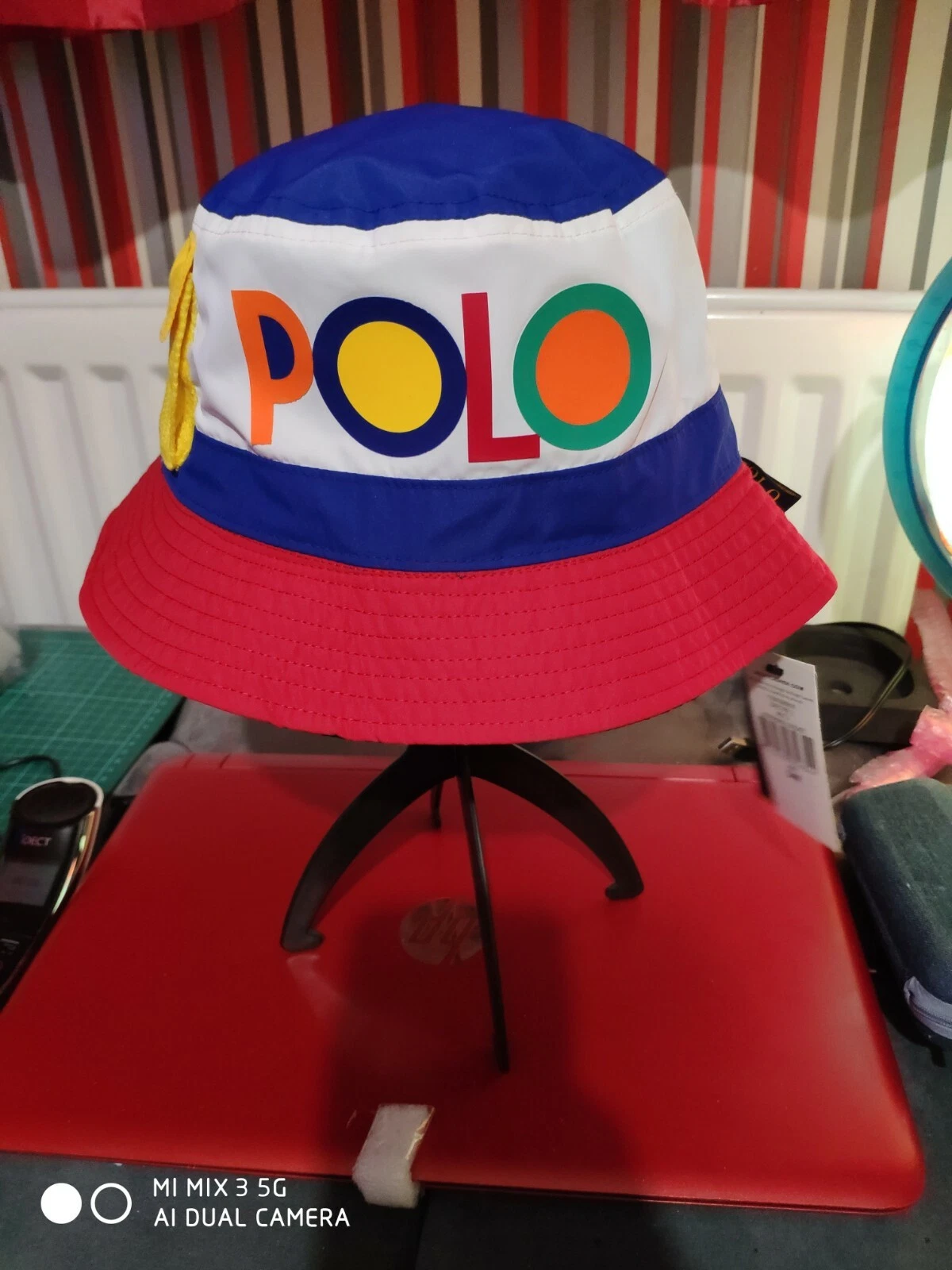 Ralph Lauren polo Reversible Bucket hat size S/M adjustable drawstring