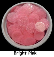 25 COLOURS - 20mm Glitter Round Loose Sequins Sewing Pack of 100 - 1349 LC