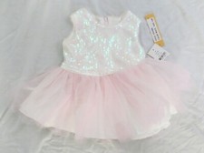 Purple Rose Pink Sequin Top Tulle Bottom Fully Lined Dress Full Zipper Sz 12 Mo