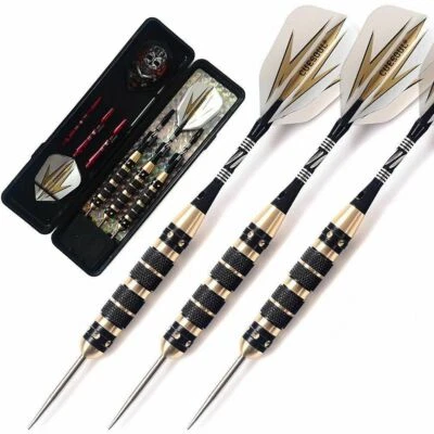 CUESOUL 20/23/26 Grams Steel Tip Darts - Black Coating Brass Barrels
