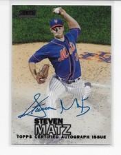 2016 16 TOPPS STADIUM CLUB STEVEN MATZ BLACK SP PARALLEL ROOKIE AUTO 50/50