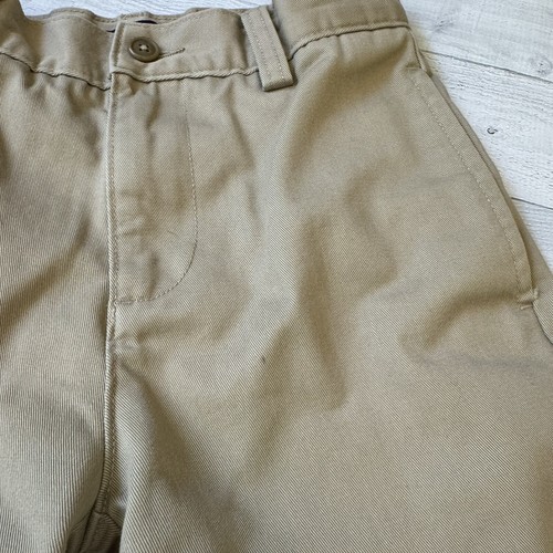 Lands' End SET OF 2 Plain Front Uniform Chino Shorts Boys Size 10 Slim Pre-Owned - Picture 4 of 7