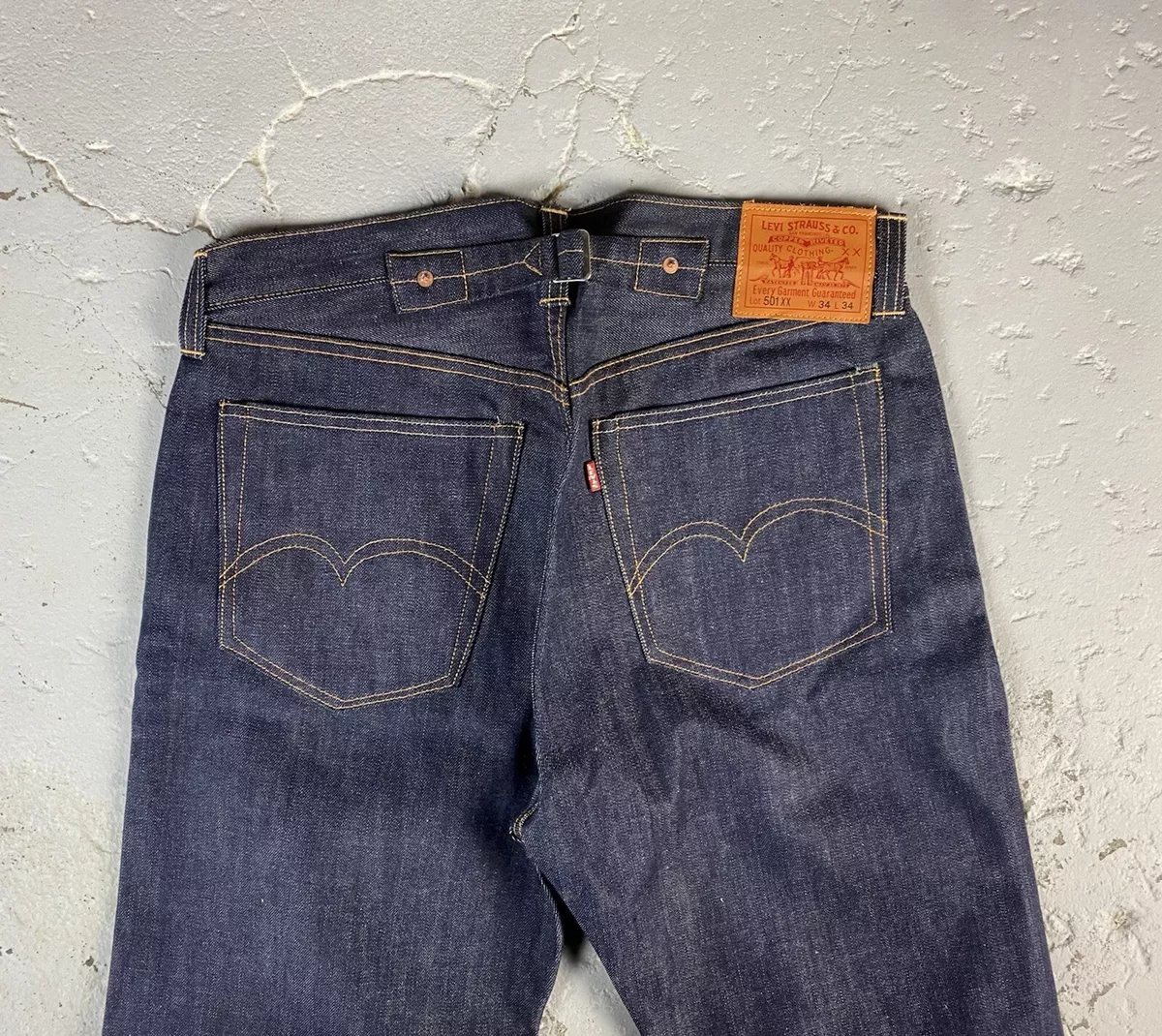 LEVIS 1937 LVC 501XX Buckleback RIGID 34X34 NWOT USA Made Cone Mills Denim  Raw