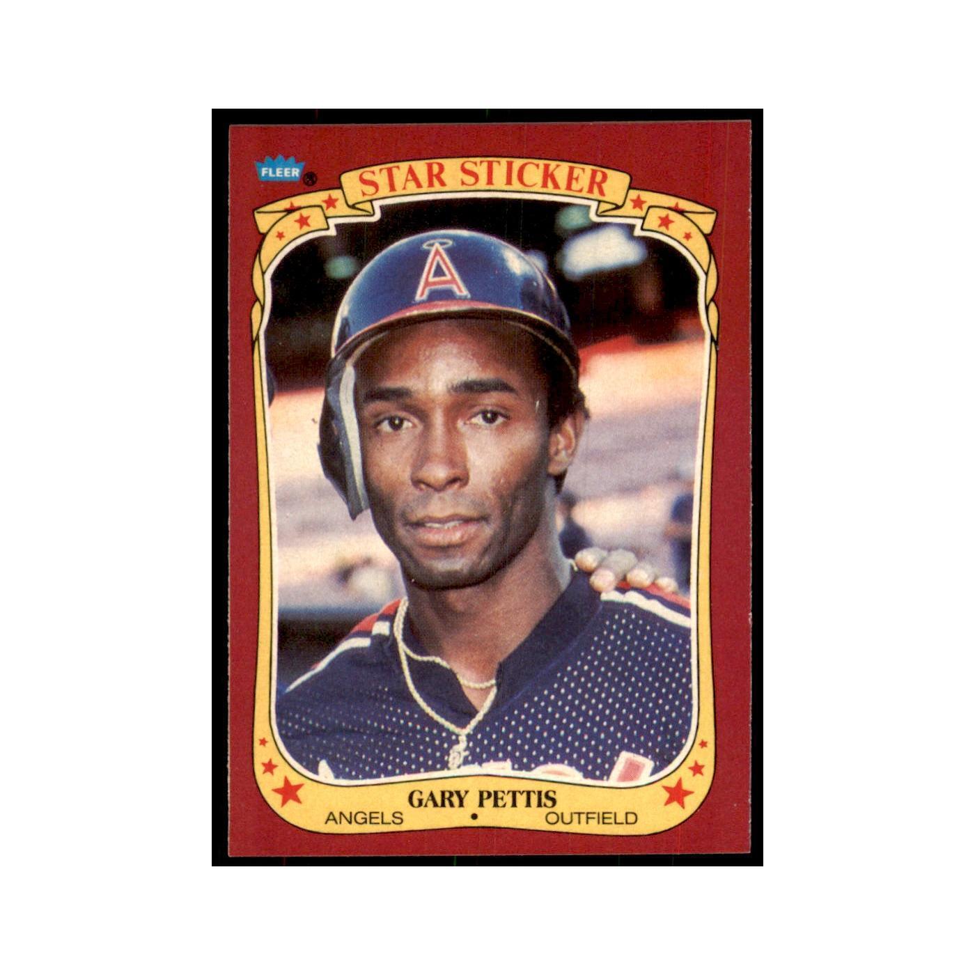 1986 Fleer Star Stickers Gary Pettis Baseball Cards #88