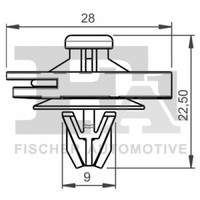 Clip, Zier-/Schutzleiste FA1 11-40026.10 FüR Seat Cordoba