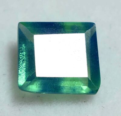 1.85 Ct Tanzania Bi-Color Sapphire Square Certified Sparkling Treated Gemstone