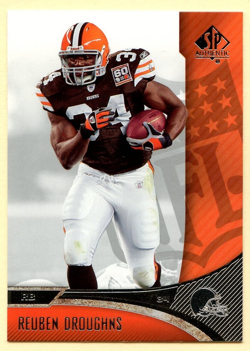 2006 SP Authentic Reuben Droughns football card #23 Cleveland Browns