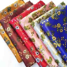 Satin Fabric 58" Wide By Yards Retro Satin Fabric Scarf Gown Shirt Material