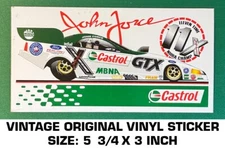 JOHN FORCE NHRA DRAG RACING 11 X CHAMP - VINTAGE ORIGINAL VINYL DECAL STICKER