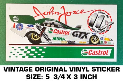 JOHN FORCE NHRA DRAG RACING 11 X CHAMP - VINTAGE ORIGINAL VINYL DECAL ...