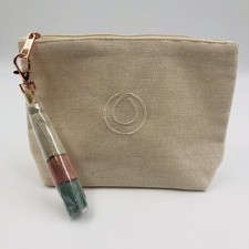 Monat Travel Zipper Pouch Canvas Makeup Case Bag Tassel Pull New