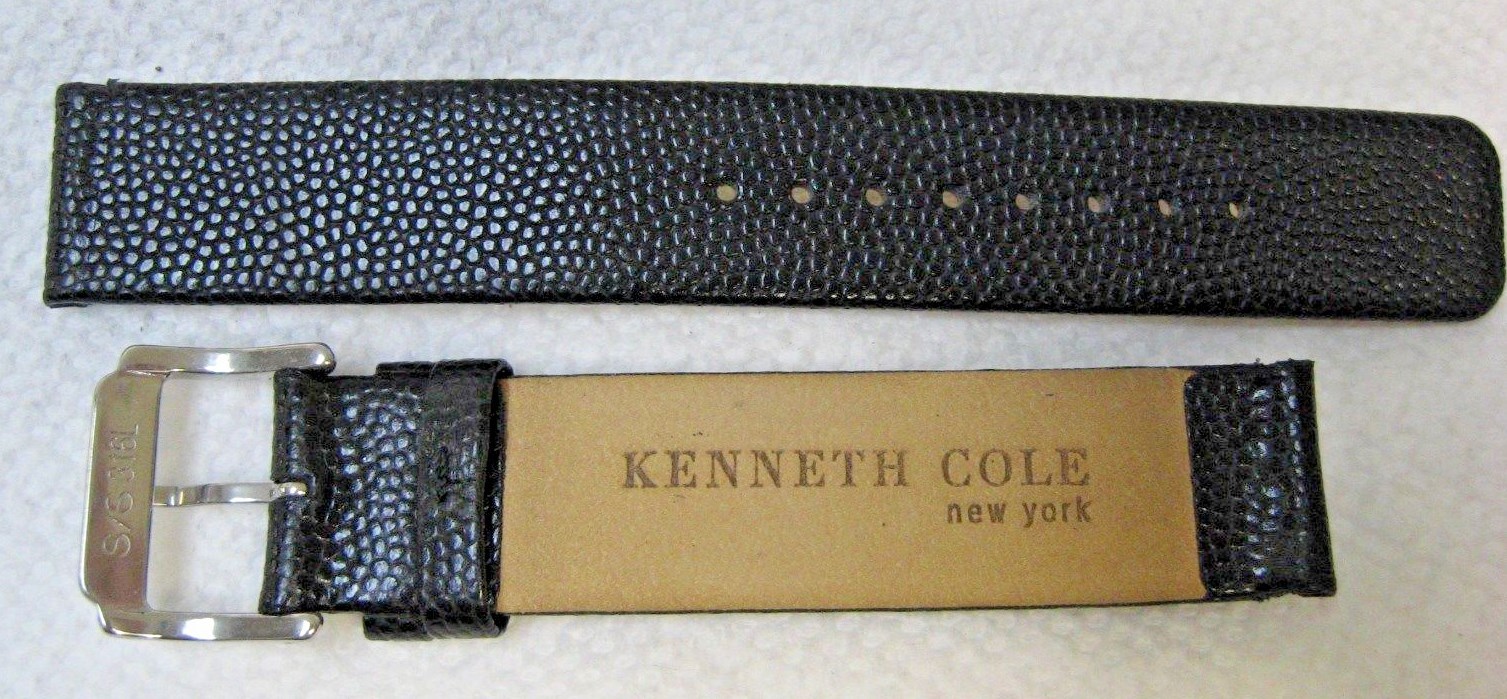 Cole18mm Black Leather Watch Straps eBay