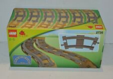 6pc 2735 Lego Duplo Curved Train Rails