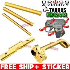 Cross Armory GOLD MAGAZINE RELEASE - SLIDE LOCK - DIMPLE PINS For TAURUS G2 G3