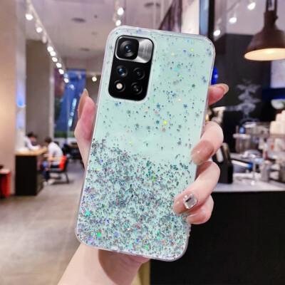 For Xiaomi Mi 11T 10T Redmi Note 11 10 Pro 9S Glitter Soft Shockproof Cover Case