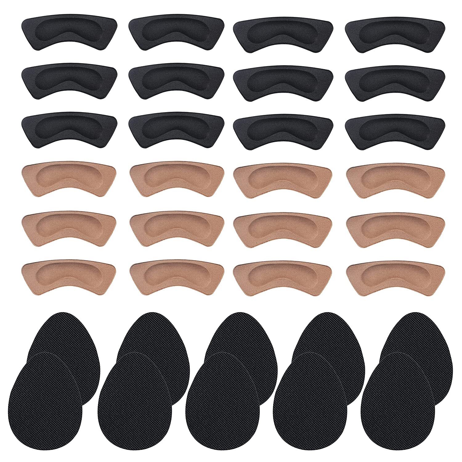 12 Pairs Heel Cushion Pads and 5pair Non-Slip Shoe Pads Heel Shoe Grips Liner...