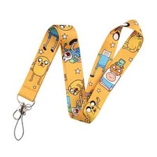 Adventure Time Finn Jake Cartoon Characters Yellow Themed ID Holder Lanyard
