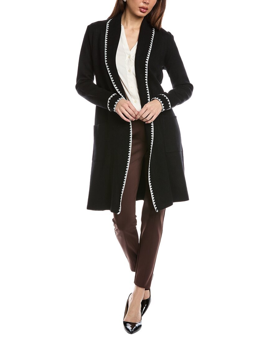 T Tahari Embroidery Cardigan Womens