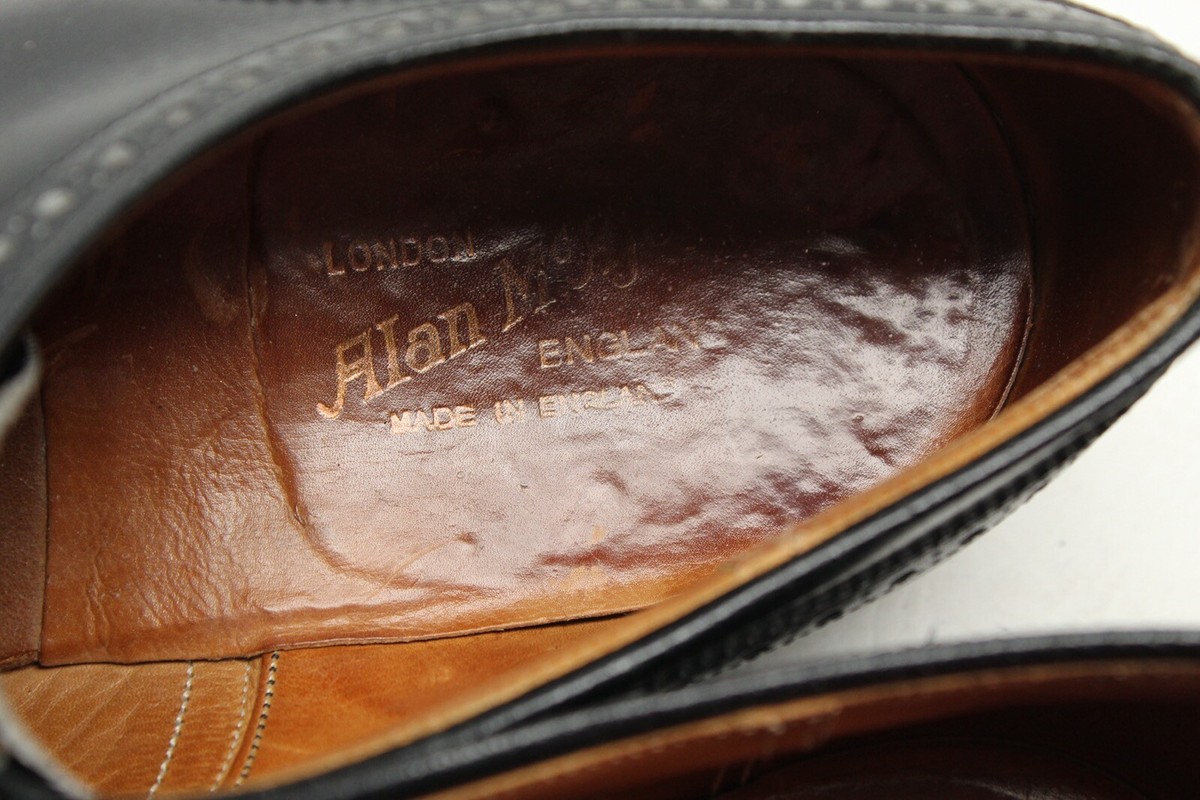 VTG Alan Mcafee Chepstow Mens Wingtip Shoes 11 D Black