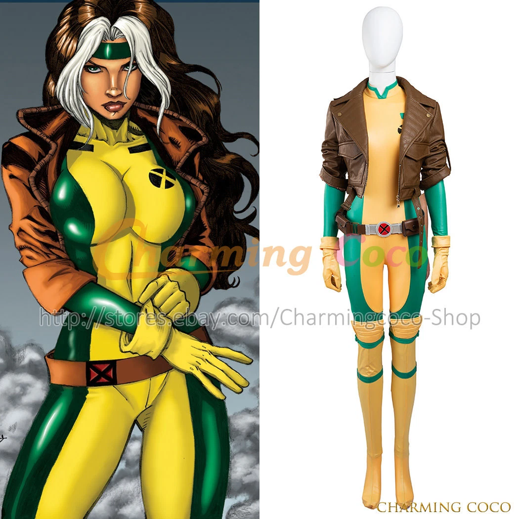 X Men Apocalypse Rogue Anna Marie Cosplay Costume Girl Jumpsuit Uniform Outfit