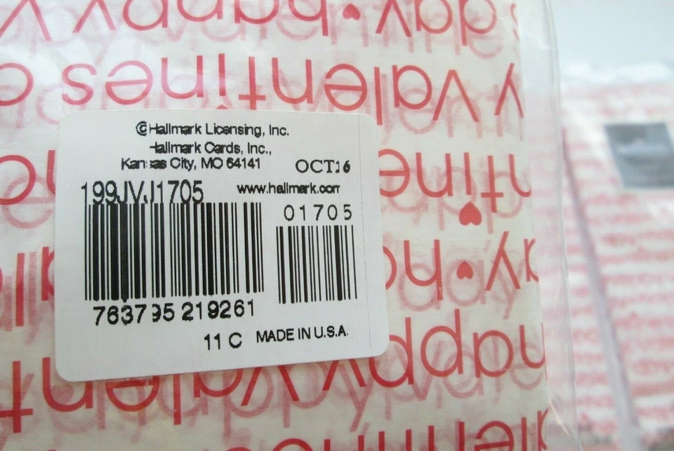 NEW Hallmark 5 Packs Tissue Paper Happy Valentine's Day Red White Heart Love NIP - Image 4 of 4