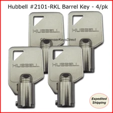 Hubbell #2101 - Extra Heavy Duty AC "Barrel" Tamper Proof Switch Key - (4/pack)