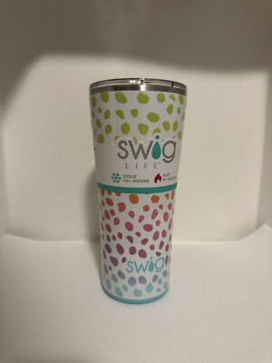 NEW Swig Life 22 Oz Tumbler Wild Child  Insulated Stainless Steel Colorful Spots