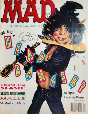 Vintage 1994 Head Banger MAD Magazine