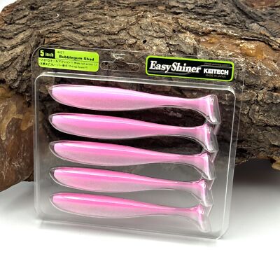Keitech 5 Easy Shiner Bubblegum Shad UV 12,5cm 11g 5 Stück Gummiköder Gummifisch