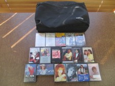 Lot of 17 female country cassettes 1980's case logic case holds 30
