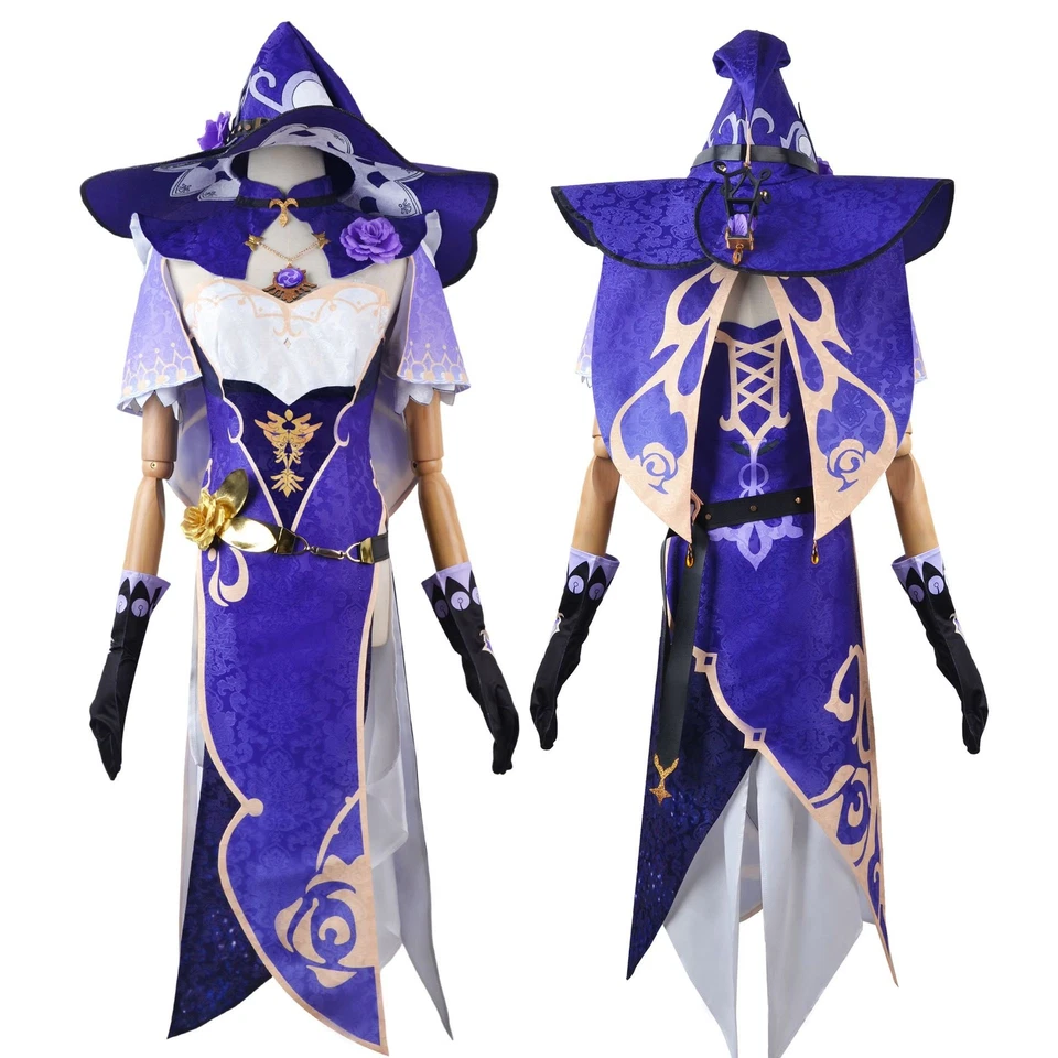 Genshin Impact Lisa Perücke Cosplay Kostüm Halloween Karneval Anzug Outfit Suit - Bild 3 von 4