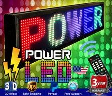 THREE COLOR LED SIGN 19" x 52" RBP PROGRAMMABLE SCROLLING MESSAGE BOARD USA
