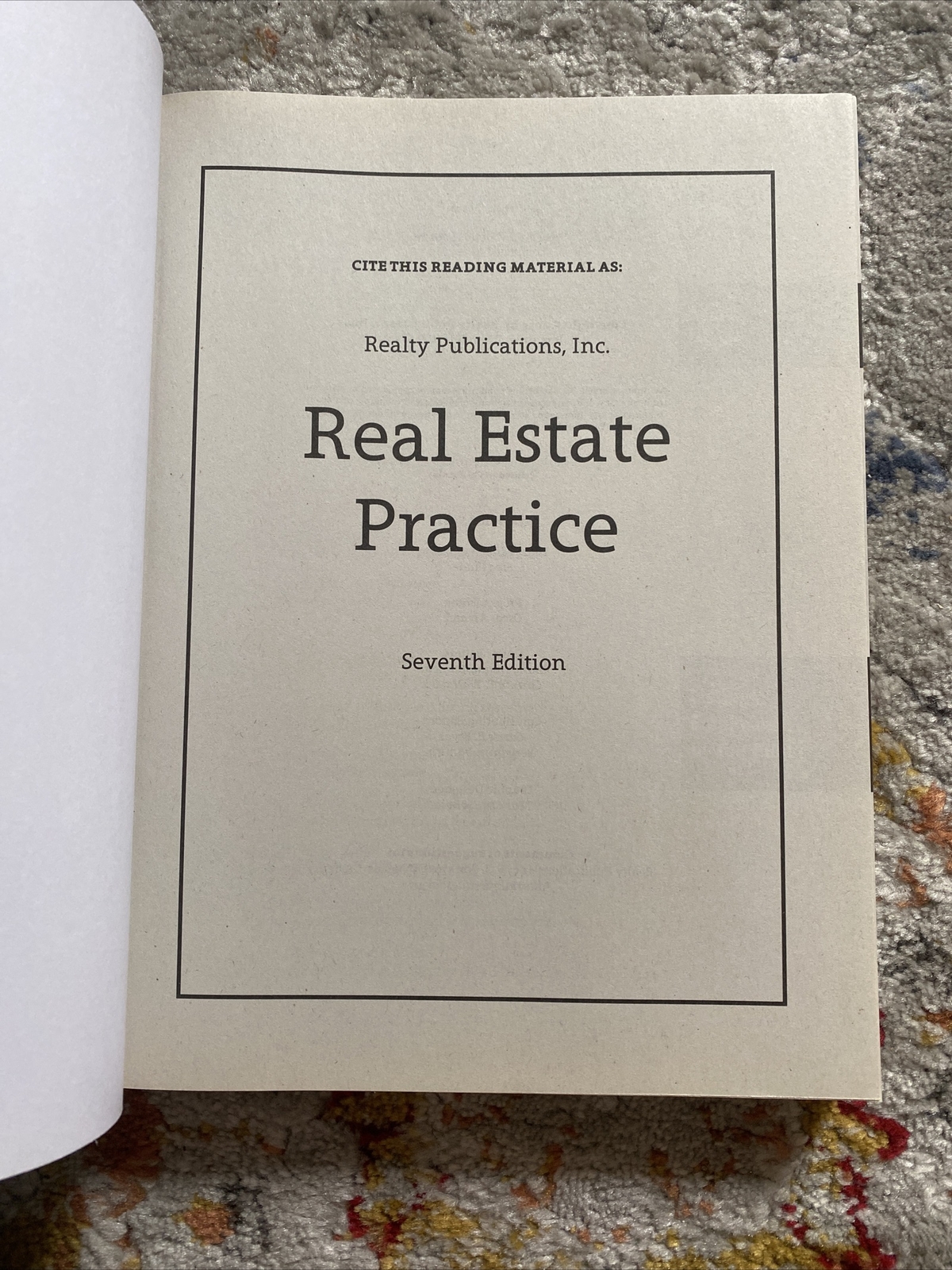 **Real Estate Practice 7th Edition Realty Publications Book eBay