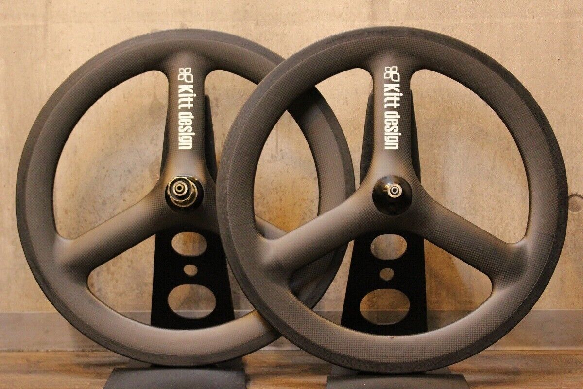 kitt design carbon tri-spoke wheel 20-inch clincher carbon kitt design carbon tri-spoke wheel 20-inch clincher carbon