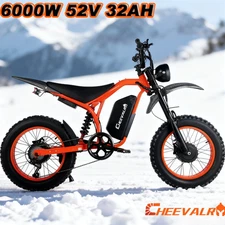 6000W Electric Dirt Bicycle 52V 32AH E-Bike 20 inch Off-road E-Motobike Adults