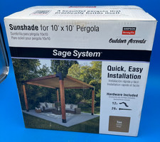 Simpson Strong-Tie - SAGE-SHADE10X10T - Tan - 10x10 Pergola Sunshade Kit NEW