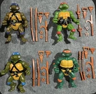 1988 TMNT Teenage Mutant Ninja Turtles 4 Figure Lot 100% Complete Playmates