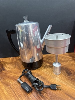 VTG 1970 West Bend 9 Cup Automatic Coffee Maker Percolator 19366 FLAWS! Read!!!