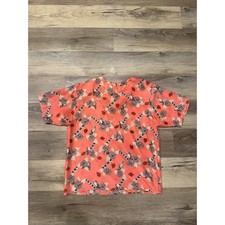 Oscar de la Renta vintsgeExpressions Coral Floral Bird Print Silk Top Women's S