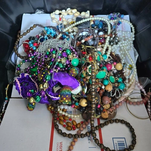 Costume Jewelry Lot Vintage Modern Mixed Wear Craft Resell 11 LB