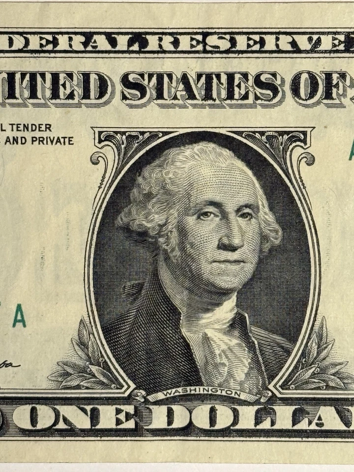 Birthday Note Dollar Bill August 31 1947 08/31/1947 Fancy Serial Number $1 ¥ - Image 2 of 4