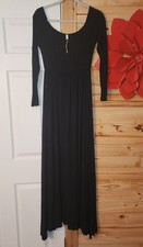 PinkBlush Black Solid Off Shoulder Plus Maternity Maxi Dress