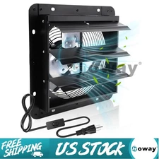 Shutter Exhaust Fan, Wall Mount Ventilation Fan Attic Vent Fan for Chicken Coops